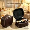 Portable Waterproof LED Mirror Makeup Bag - Mini Travel Beauty Storage