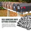 BHBL 8 Blatt Selbstklebende Vinyl Buchstaben Zahlen Set, Briefkasten Nummern Aufkleber für Briefkasten, Schilder, Fenster, Autos, Adressnummer
