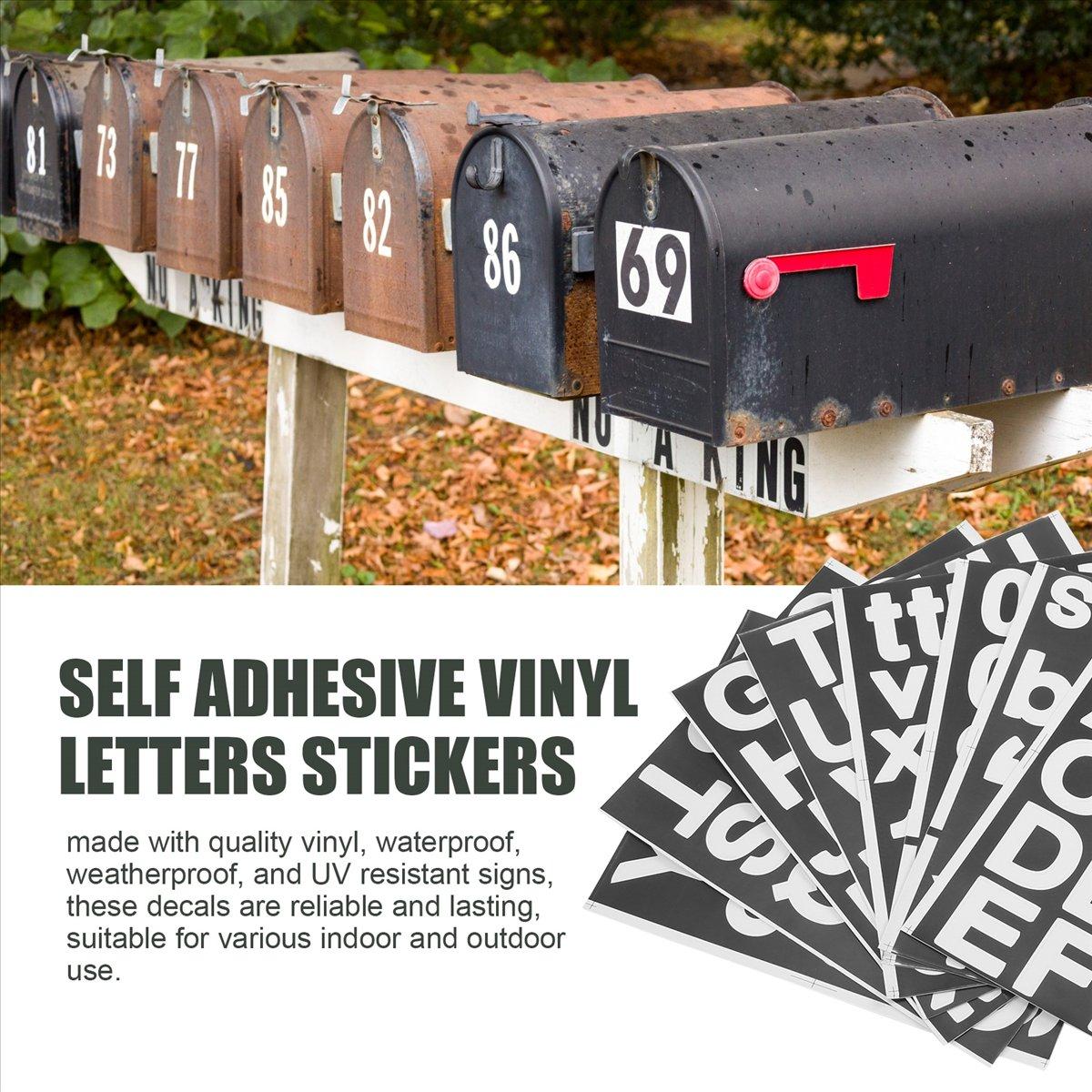 

BHBL 8 Sheets Self-Adhesive Vinyl Letters Numbers Kit, Mailbox Numbers Sticker for Mailbox,Signs,Window,Cars,Address Number China Mainland