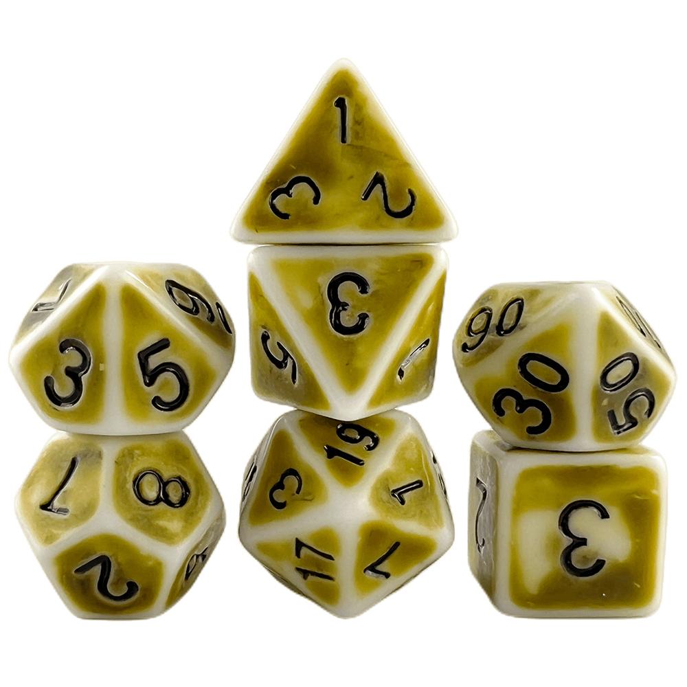 Retro DND Dice Set 7pcs Polyhedral Dice for D&D RPG Roll Playing Tabletop Dices Complete D4 D6 D8 D10 D12 D20 with Tube