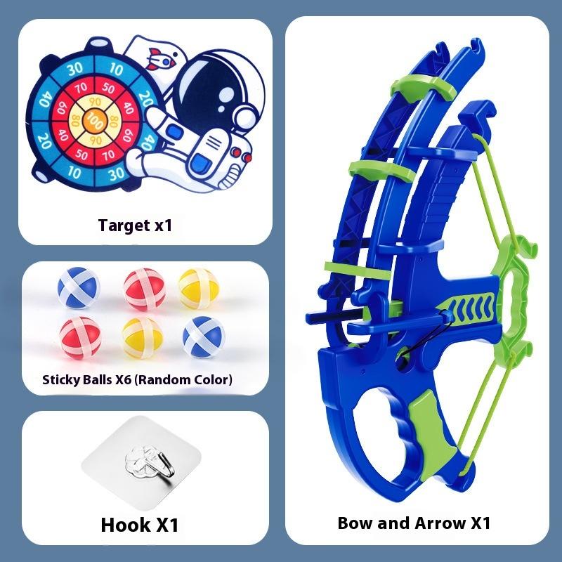 Children's Bow and Arrow Crossbow Dart Board Sticky Ball Target Shooting Outdoor Indoor Toys