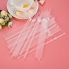 100 Pack Disposable Plastic Straws with Single Bend Flexible Neck Clear Plastic Drinking Straws Individually Wrapped for Parties Events and Daily Use