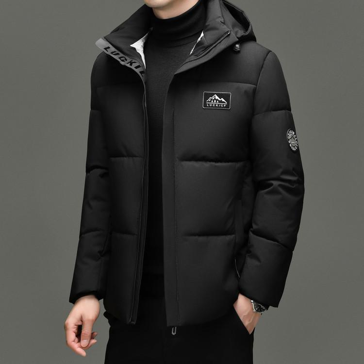 

Зимняя Толстая Теплая Хлопковая Куртка с Капюшоном в Повседневном Стиле, Пуховик L чёрный