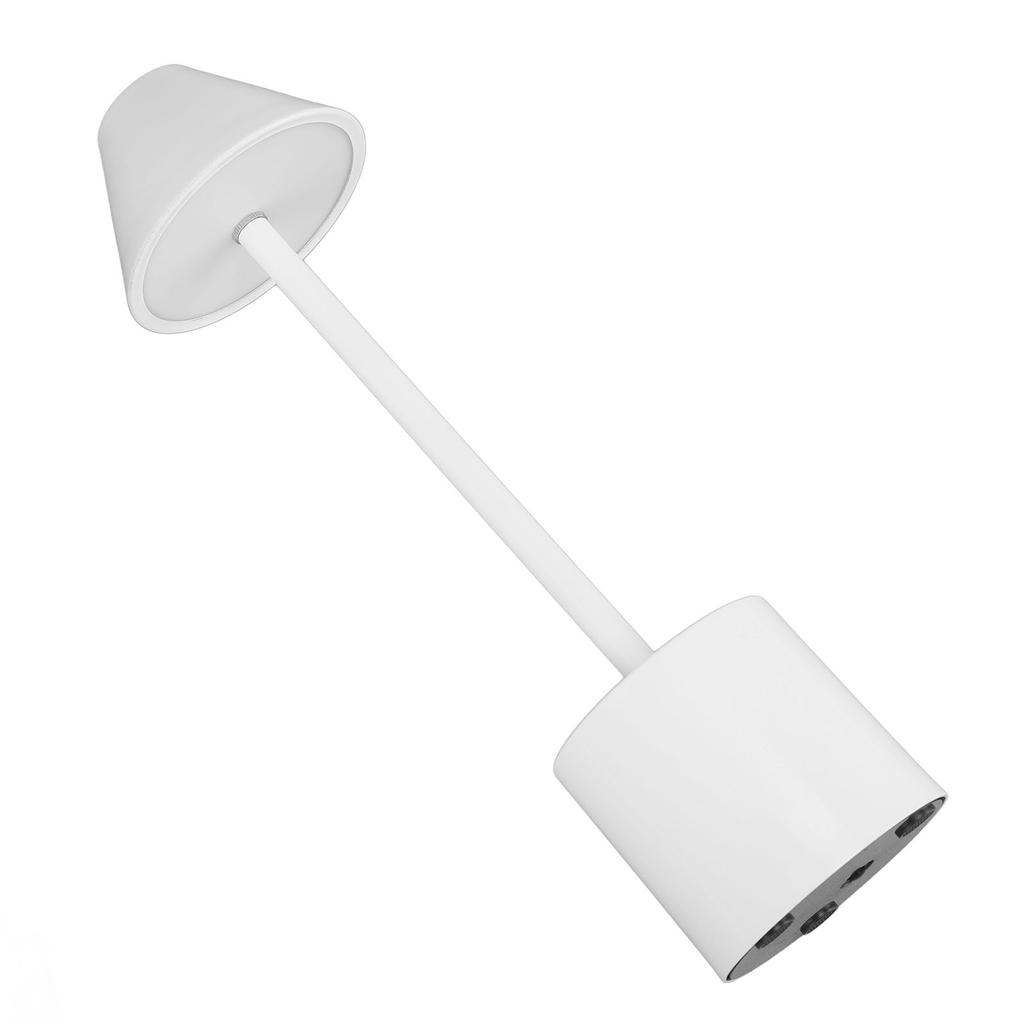 LED Table Lamp 3 Color Modes Dimmable 2000mAh Type C Charging Portable Cordless Metal Desk Light for Bedside Room White
