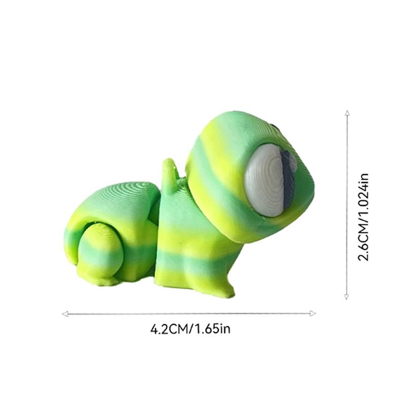3D-gedruckter mehrgelenkiger Frosch Cartoon Friedhof Frosch Posenfähig Großäugiger Frosch Deko Statue Desktop Dekoration Ornament Mini Geschenk