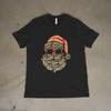 Typography Santa Christmas Shirt Merry Christmas Happy Holidays Graphic Tee