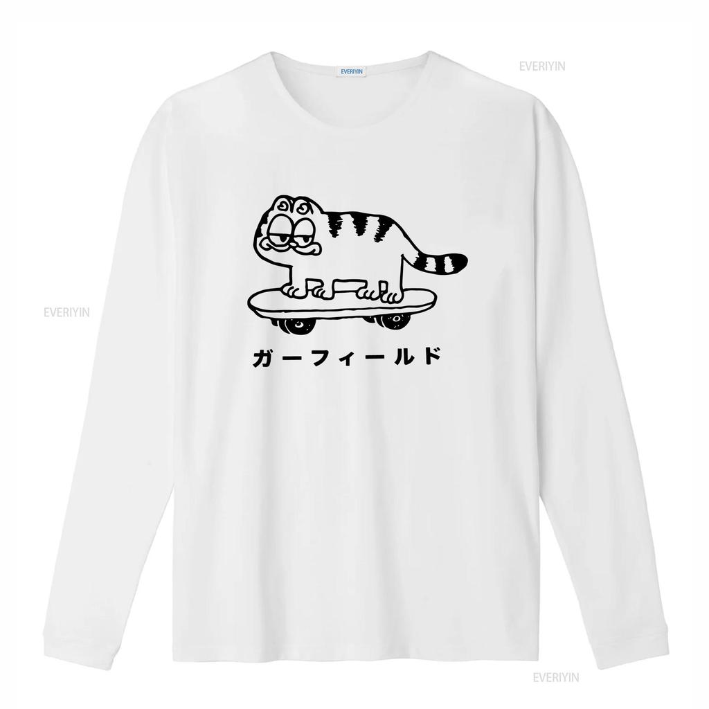 NWT Cool Gaarfield Funny Cat Animal Cute T Shirt vintage Washed Breathable Soft homme Versatile designer clothes Comfortable