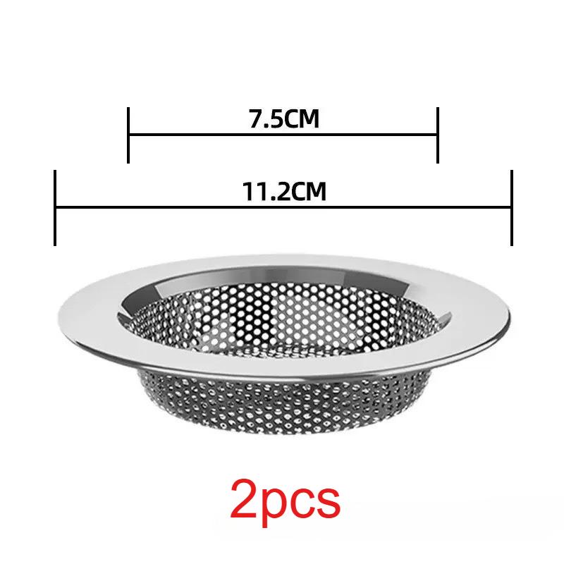 

2/4pcs Heavy-Duty Sink Strainers with Upgraded Double-Layer Safety, Anti-Clog Drain Basket,Stainless Steel Sink Drain Protector