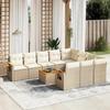 VidaXL Garden Lounge Set with Cushions 11 Pcs, Patio Sofas, Patio Furniture Set, Outdoor Furniture, Beige 3259587