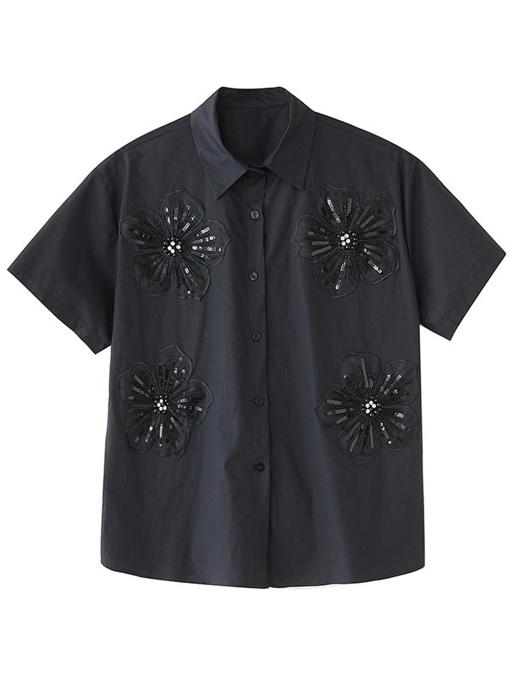 Xitao Camisa Holgada Patchwork Irregular HQQ2434