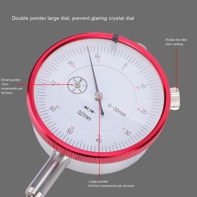 0-30mm Measuring Range Indicator Indicator Industrial Accurate Gage 0-30mm Measuring Range 0.01mm Resolution