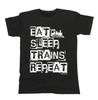 Eat Sleep Trains Repeat  T-Shirt Boys Girls Kids Unisex Fit Train Spotter
