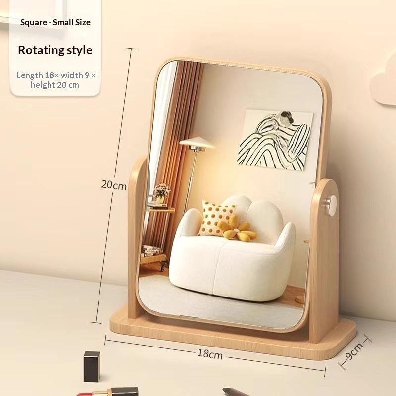 Desktop Standing Up Makeup Mirror Double Sided Hd Surface Multi Angle Adjust For Daily Makeup Vanity Use