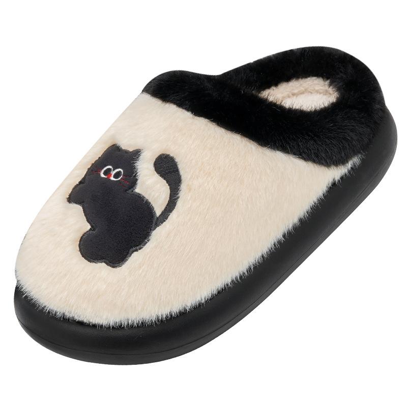 Söta tecknade bomullstofflor 2025 vinternyhet inomhus hem plysch varma plyschtofflor