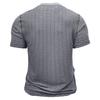 Summer new men's muscle men Henry shirt fashion men's sports fitness breathable short-sleeved t-shirt tops