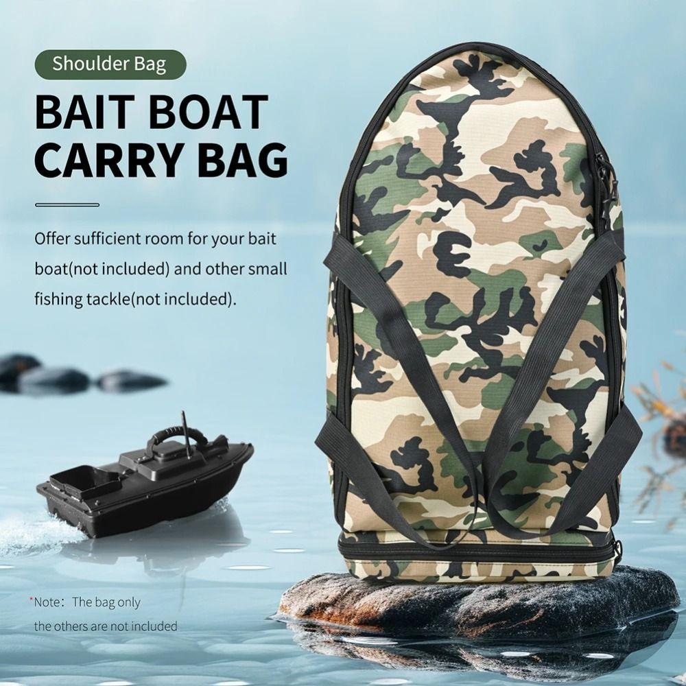 Camouflage Fishing Boat Storage Bag Large Capacity Bait Boat Handbag  Fishing Supplies