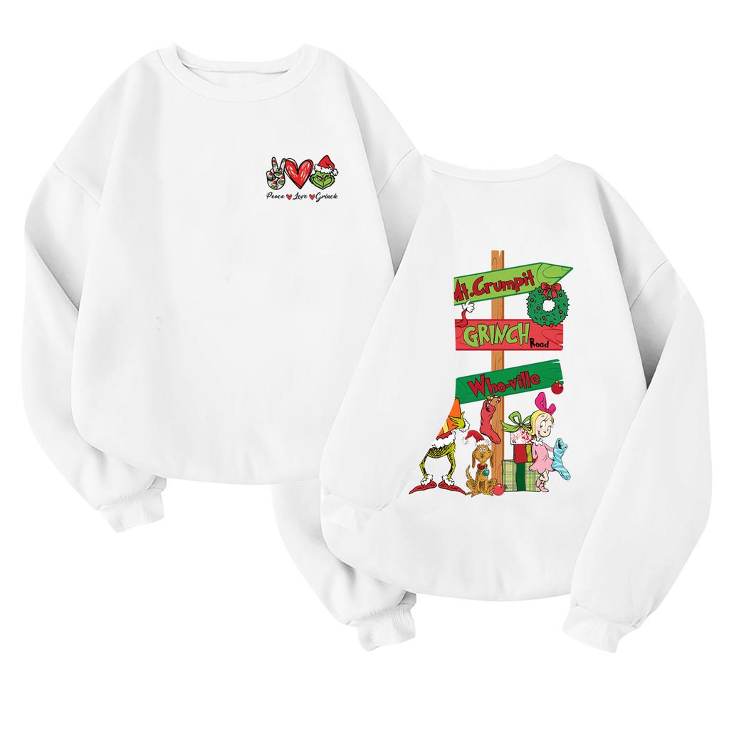 Children's Fashionable Lightweight Long-sleeved Round Neck Pullover With Pockets Printed Pullover