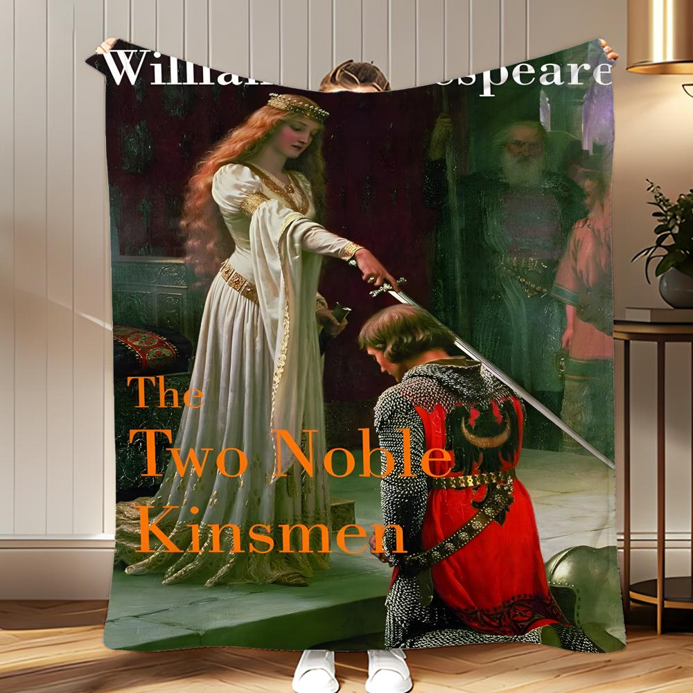 literary work The Two Noble Kinsmen Throw Soft Coral Fleece Blanket 310gsm Fluffy Warm Throw for Sofa Bed Couch Bedroom Decor