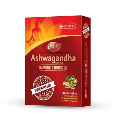 Ashwagandha Capsules Immunity Booster - 20 capsule | 100% ayurvedico | Allevia lo stress e aumenta la resistenza | Immunity Booster