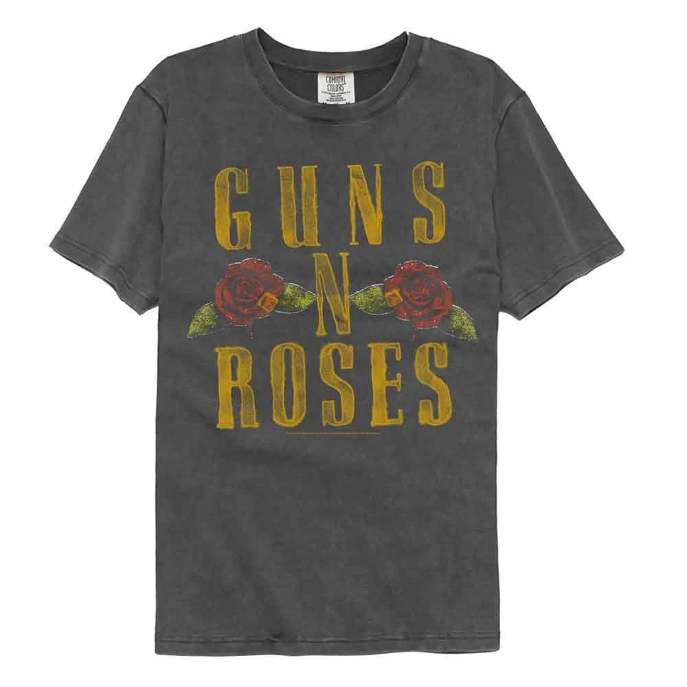 Guns N Roses Logo And Roses Pepper Comfort Colors Music Shirt 140