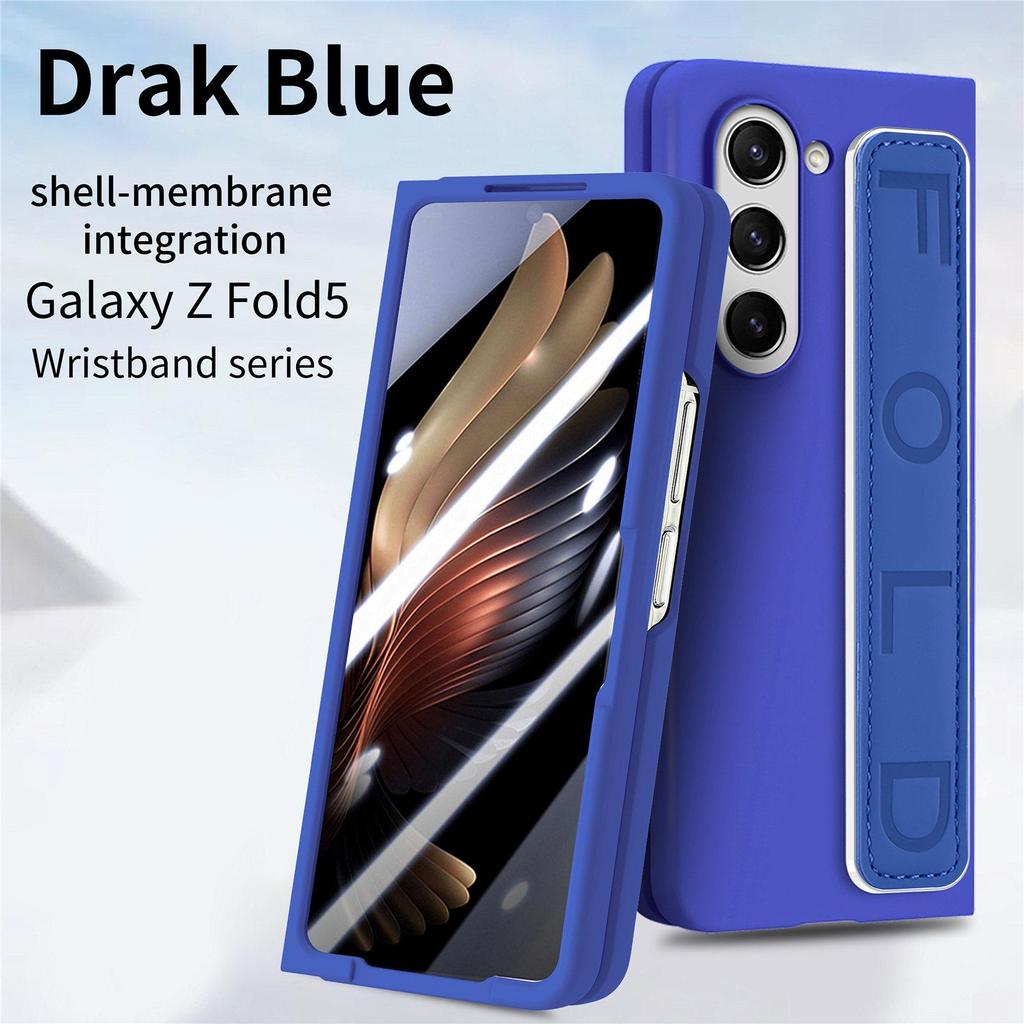 Elastic Rope Wristband Phone Case and Film for ZFold7/ZFold6 with PC Skin-Feel Spray Paint