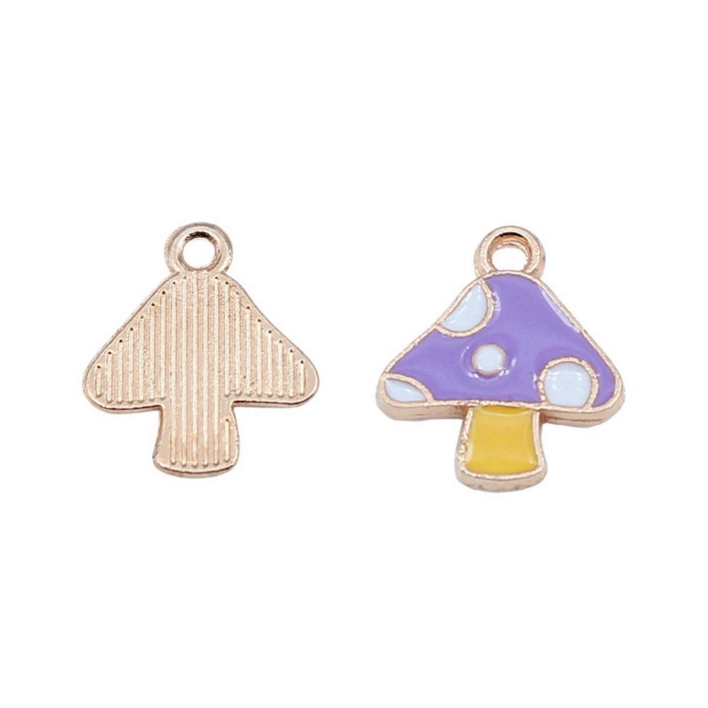 Enamel Charms Multi Color Flower Pendants For Floral Themed Jewelry