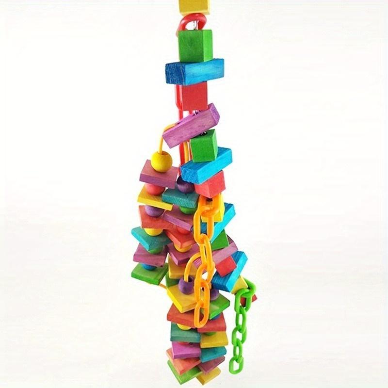 Colorful Parrot Cage Chew Toys Pet Bird Conure Swing Scratcher Bites Toy