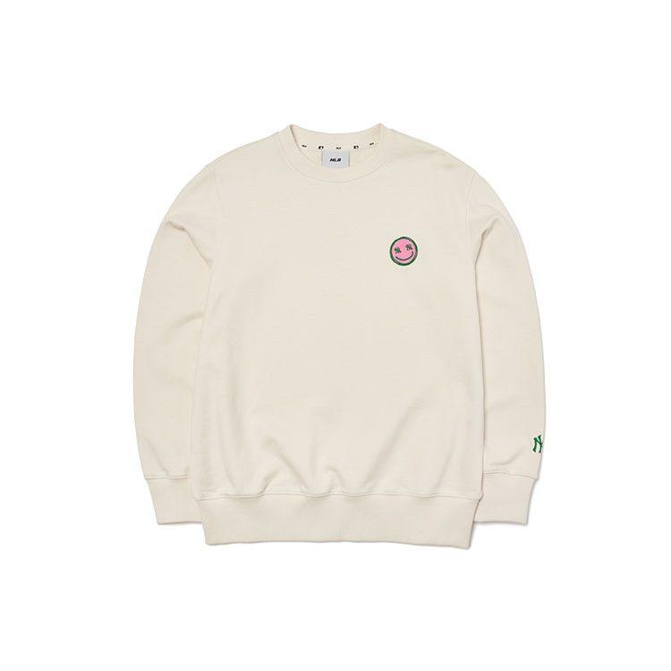 MLB Sweatshirts Unisex Cream Crew Neck Moderate Regular 3AMT00321-50CRS