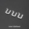 Alloy DIY English Letter & Number Necklace Pendant - Creative Jewelry & Handmade Accessories.