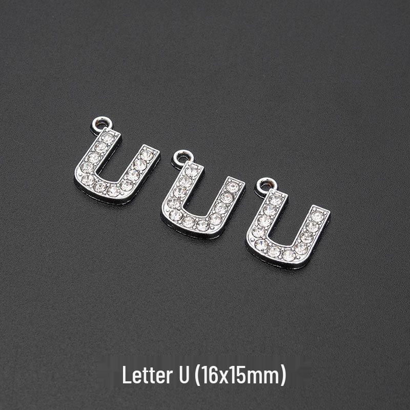 Alloy DIY English Letter & Number Necklace Pendant - Creative Jewelry & Handmade Accessories.