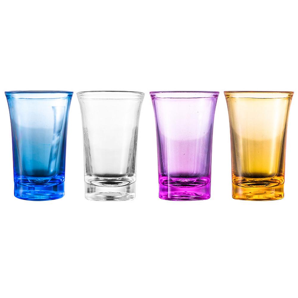 Creative Clear Plastic Cups Reusable Colored Wine Cup Party Shot Glasses Jelly Cups Tumblers Birthday Supply Kitchen Accessories