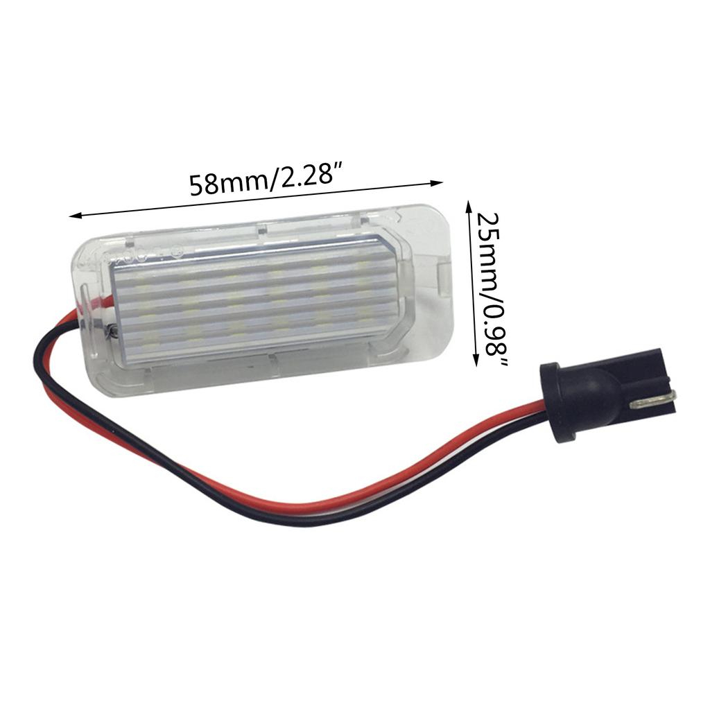 1 Pair Xenon White Full LED License Plate Light Assembly for Focus 5D Mondeo Fiseta License Plate Lamp 6500K CAN-bus 12V
