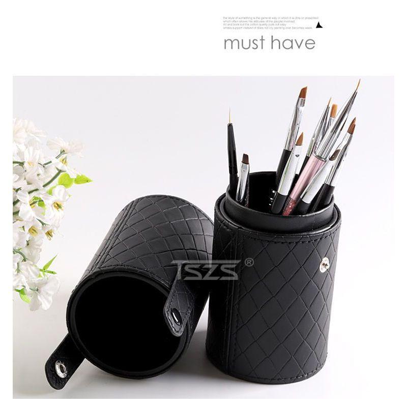 Fainie - Faux Leather Makeup Brush Case
