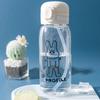 600ML Transparent Water Cup Creative Printed Plastic Water Bottle Bouncing Straw Sports Cup Outdoor Travel Portable Water Bottle Straw Cup