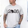2026 Nieuwjaars Paard Silhouet Jeugd T-shirt Ronde Hals Korte Mouw Katoenen Top Alle Seizoenen Casual Mode Comfortabele T-shirts