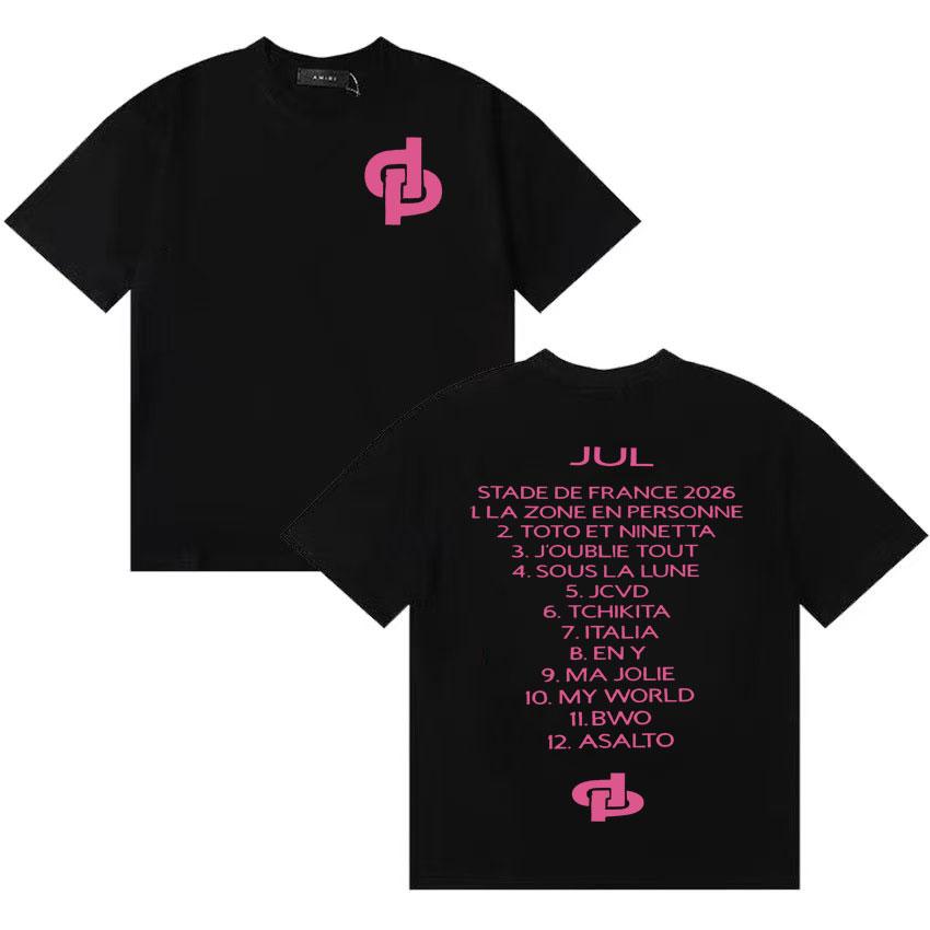 France Rapper Jul 2026 Tour Songs List Tshirts Unisex Women Summer Fashion Oversized Tshirt Cotton Shortsleeved Casual T Shirt