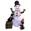Christmas Inflatable Snowman Penguin Ornament Weatherproof Cute Christmas Decoration for Holiday Winter Outdoor Party Season