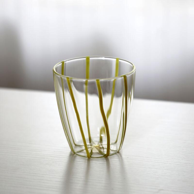 OLOEY Striped Borosilicate Glass Mug