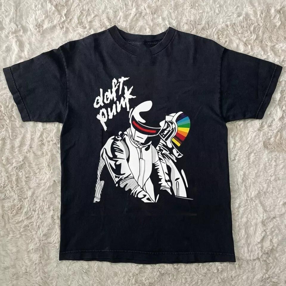 NEUES Daft Punk Band Kurzarm Baumwolle Schwarz Alle Größen T-Shirt SU679