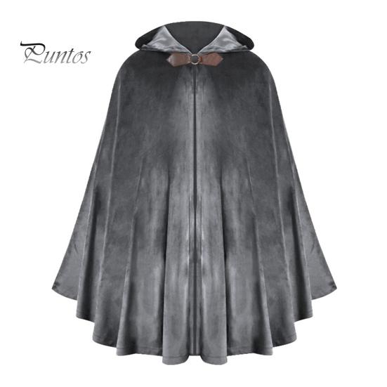 Halloweenský plášť Šál s kapucí Styl Design Cape Design Spona Jednobarevný Středověký styl Dlouhý župan Cosplay Kostým