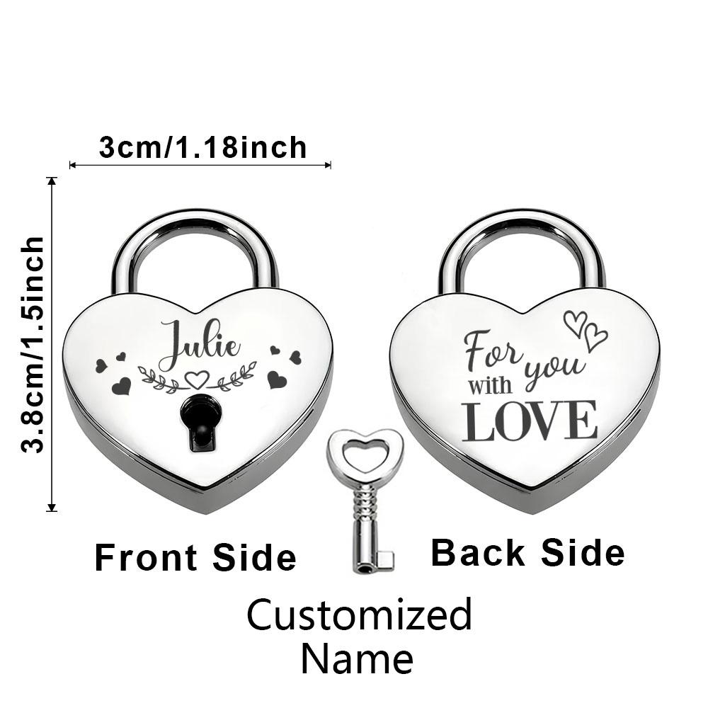 1PC Love Customized Name Couple Wishing Lock For Bag Suitcase Luggage Box Wedding Birthday Trip Gift Love Padlock