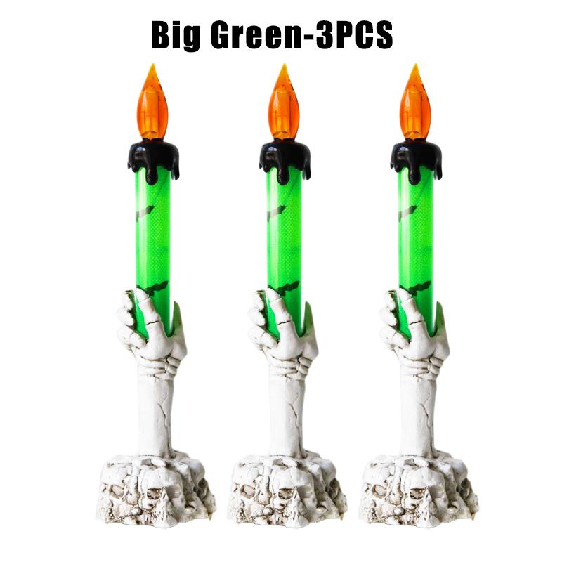 Halloween Witch Finger Skull LED Glowing Candle Light Bar KTV Party Decoration Prop Electronic Pumpkin Lamp