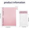 3-Ring Binder Plastic Pink Dividers, 8 Tabs, Include an Exquisite Planner Sticker, Sturdy & Aesthetic Dividers with Tabs,1 Set