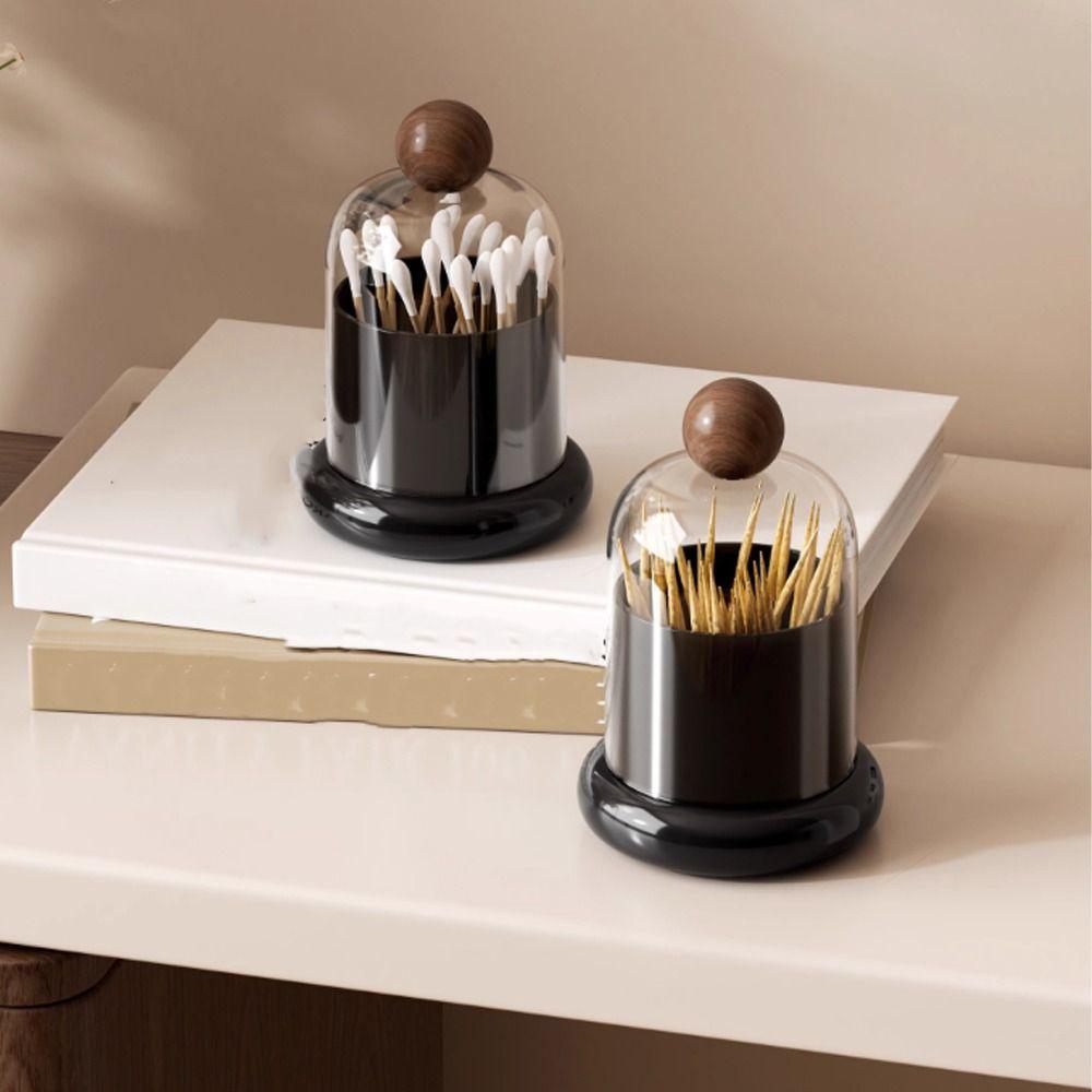 Plastic Dental Floss Case Retro Toothpick Storage Box Creative Swab Toothpick Holder  Living Room