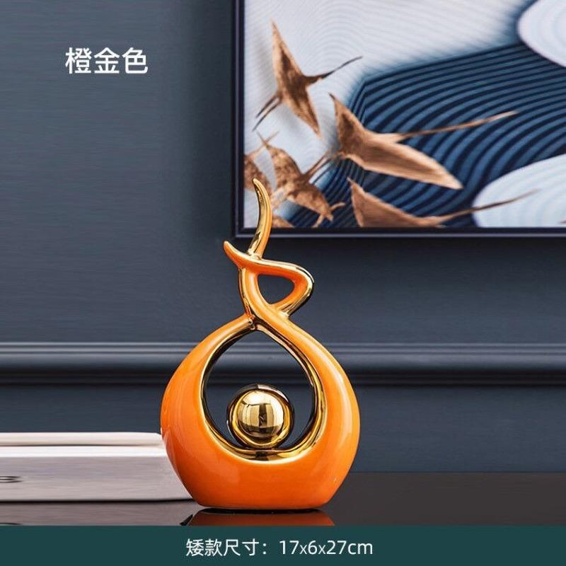 

Nordic Light Luxury White Gold Gold Blue Morning Song Decoration Home Living Wine Cabinet TV Cabinet Model Room Decoration