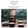 Mingzhan Portable Ceramic Kung Fu Travel Tea Set - 1 Teapot, 3 Cups