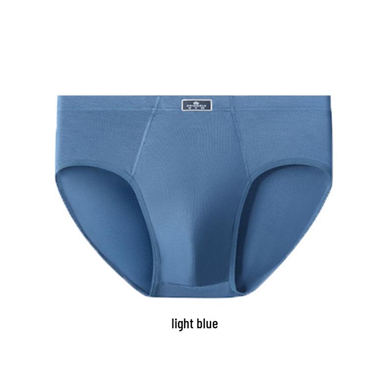 Men's Plus Size Breathable Mid-Waist Triangle Briefs for Bigger Individuals