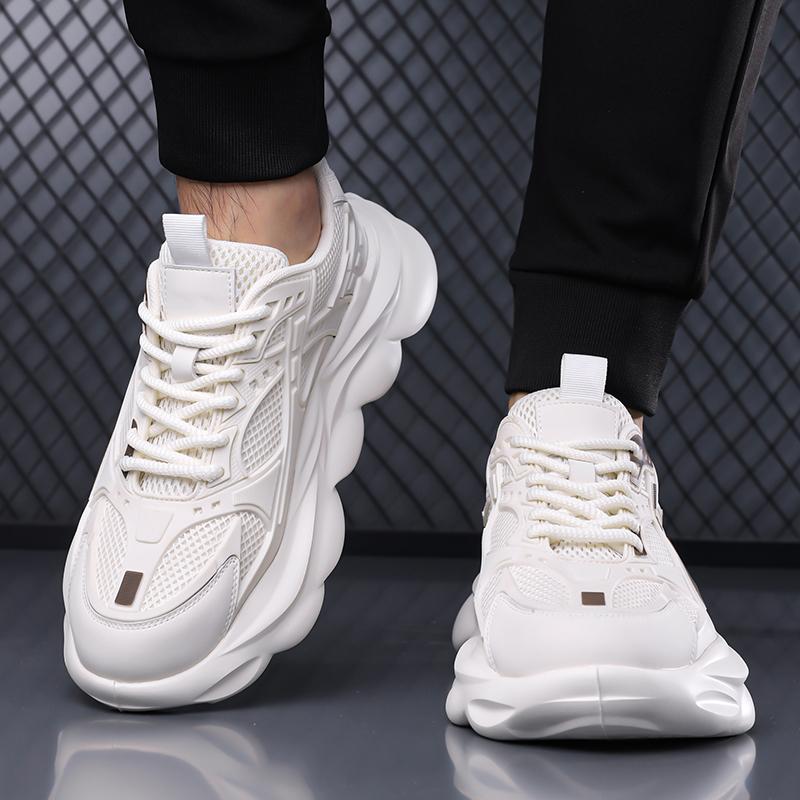 Fashion Sneakers Men's Shoes Trendy and Breathable Styles Outdoor Leisure Sports and Walking Fashion Youth Casual Shoes Black and White