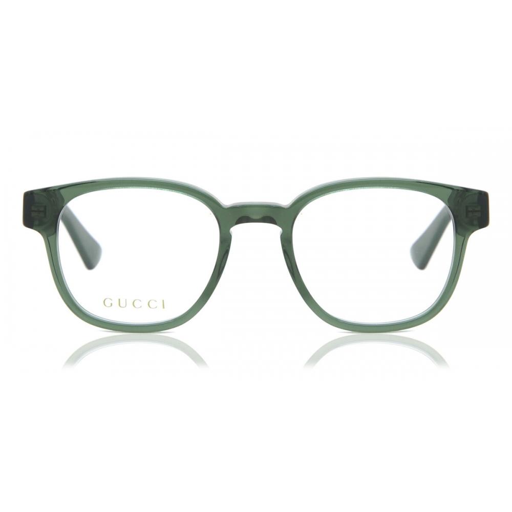 

Gucci Gg0927o 005 Men Eyeglasses Transparent Green/49