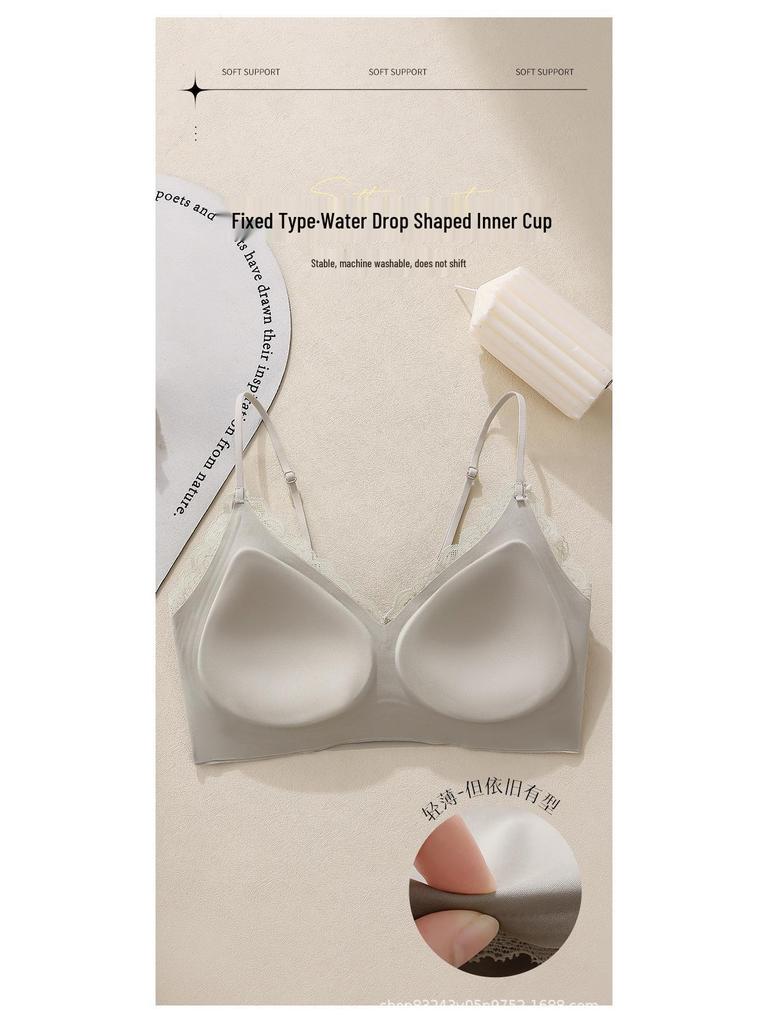 Original Seamless Lace Underwear for Women: Comfortable, Anti-Sagging, Small Chest Support with a Beautiful Vest-Style Back.